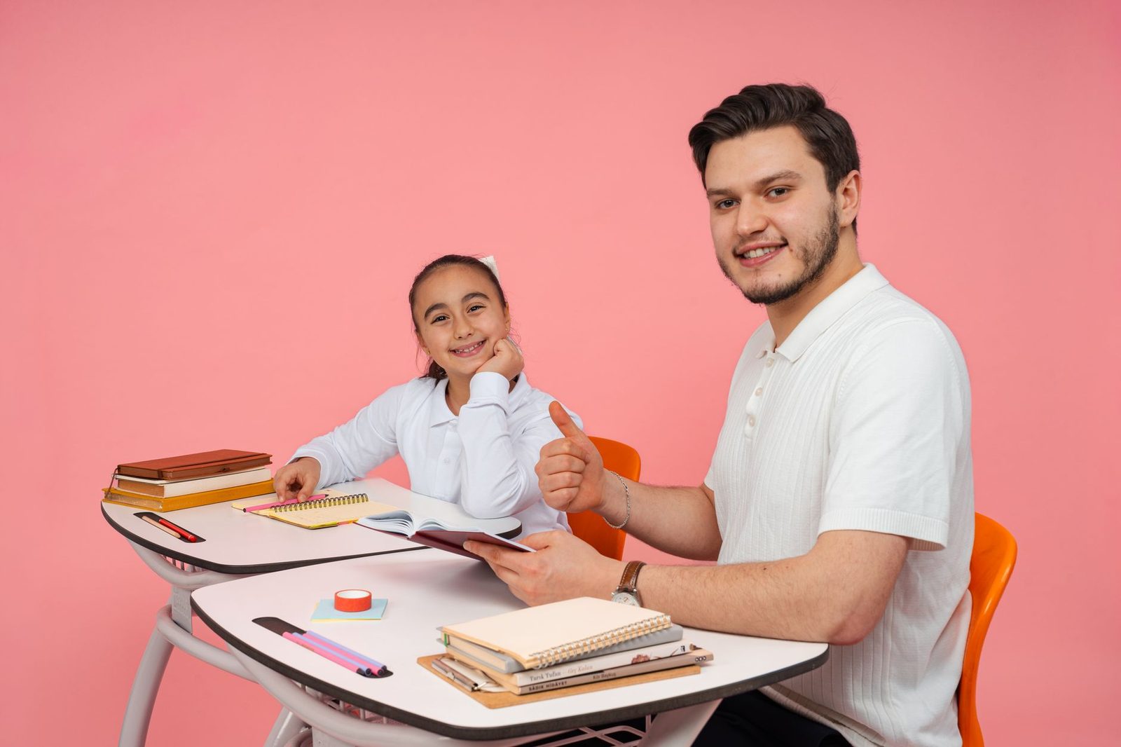 Student studying at a desk preparing for a standardized test