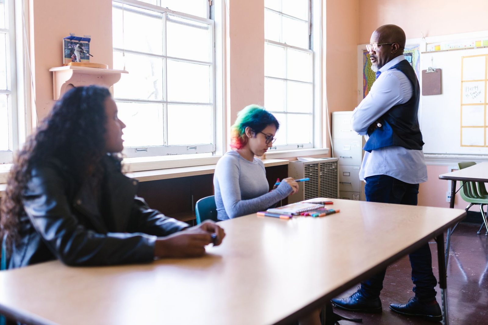 Student meeting with a school counselor